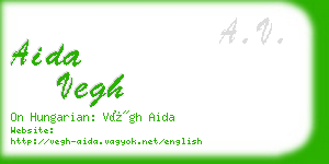 aida vegh business card